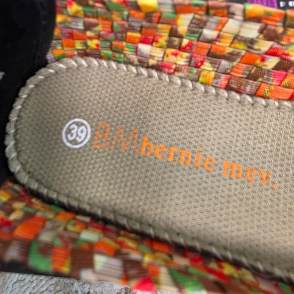 Bernie Mev Catwalk Woven Ballet Flats AUTUMN Orange Brown Red Womens 39 8 NEW